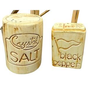 🧂 McCoy Pottery USA Salt & Pepper Shakers Rustic Mid Century Kitchen